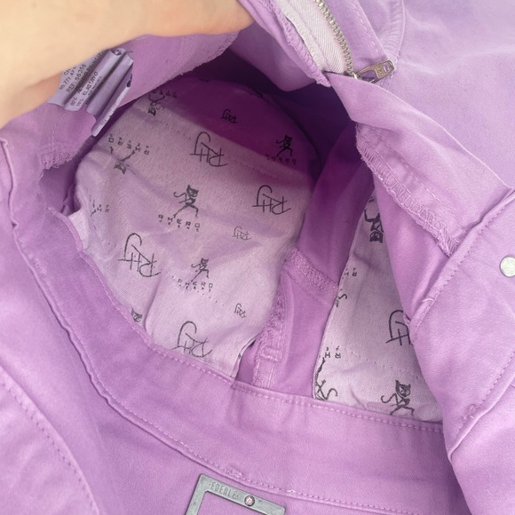 NWT Lavender RHERO Denim Romper With Gold Accents - Picture 13 of 16